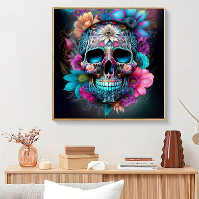 11.8x11.8 Inch Halloween Skull Flower Wall Art Art Gift