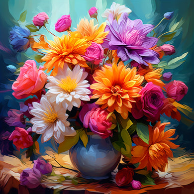 A Bottle Of Flowers a diamond painting