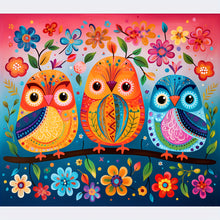 Load image into Gallery viewer, Three Cute Little Birds, 40x45cm/15.7x17.7in

