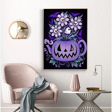 Purple Halloween Pumkin - 30x40cm