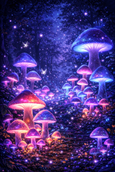 Magical Mushroom Forest Diamond Painting Kit | ADiamondPainting