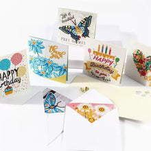 Load image into Gallery viewer, Snowflake Christmas DIY greeting card standing 3D display view
