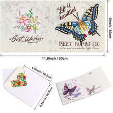 Load image into Gallery viewer, Snowflake Christmas DIY greeting card unfolded 15x30cm and folded 15x15cm size display
