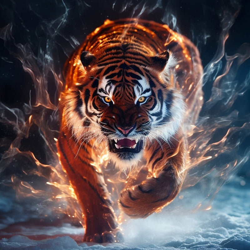 Tiger Diamond Painting Kit 5D DIY Wild Animal Art