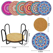 Load image into Gallery viewer, 6 PCS Mandala Diamond Painting Coasters with Holder
