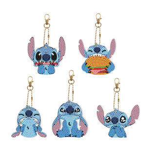 5pcs Cartoon DIY Diamond Painting Keychain Kit ADP8892