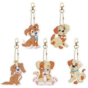 5pcs DIY Diamond Painting Keychain Kit ADP8908