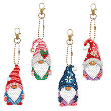 4pcs Cartoon DIY Diamond Painting Keychain Kit ADP8887