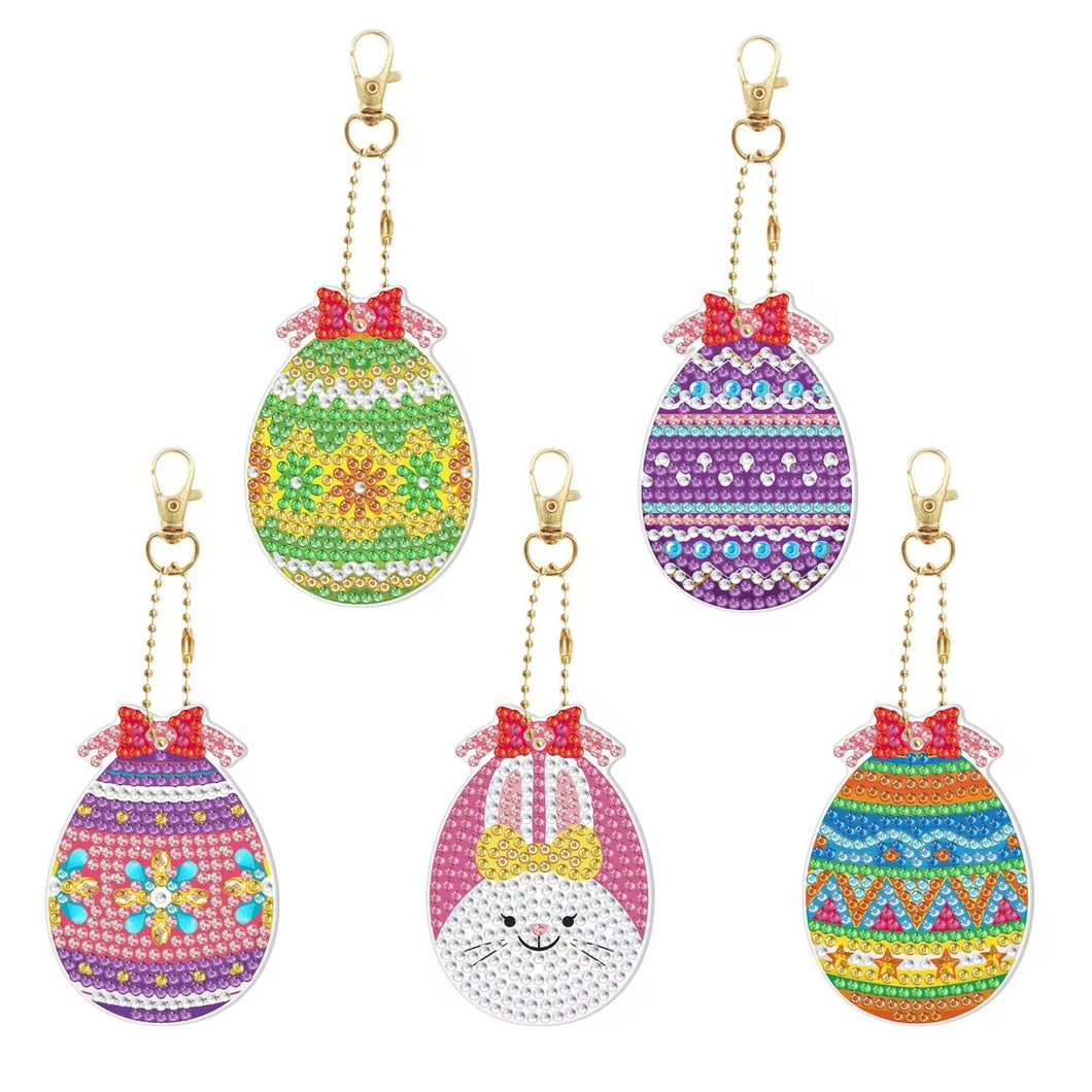 5pcs Easter DIY Diamond Painting Keychain Kit ADP8919