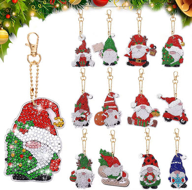 12 pcs Christmas Ornament Point Drilling Pendant Decorate Beginners Embroidery Gift