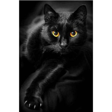 5D Diamond Painting Black Cat