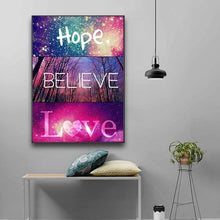 Load image into Gallery viewer, Diamond Painting Hope, Believe, Love
