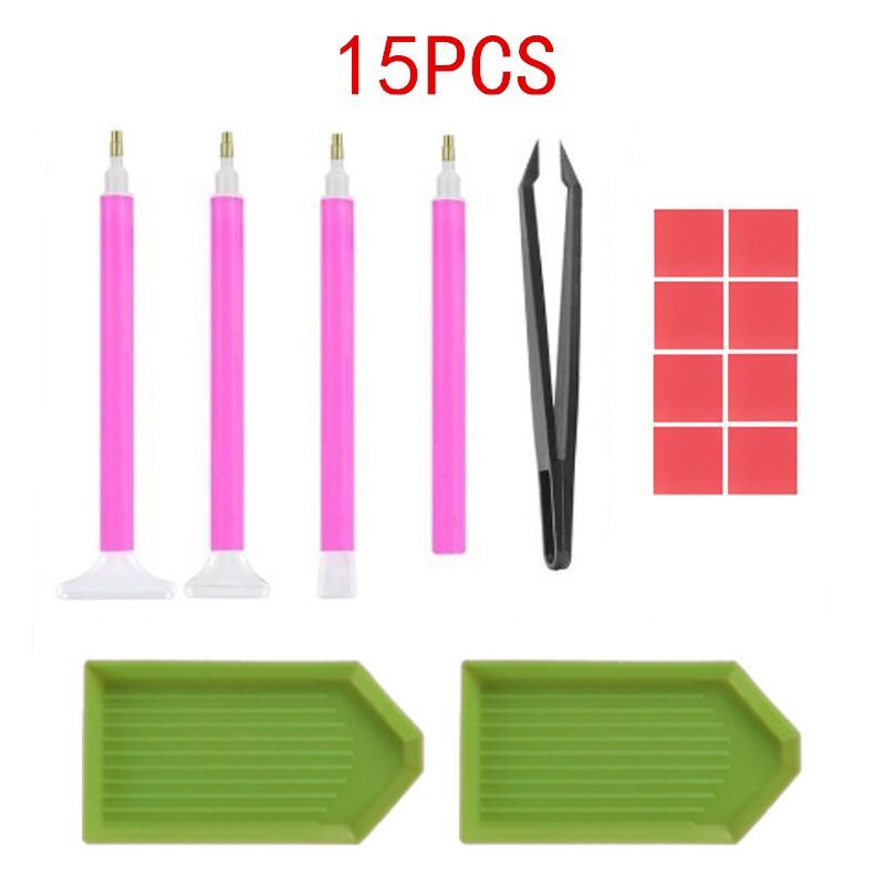15 pieces 5d diamonds painting tools and accessories kits