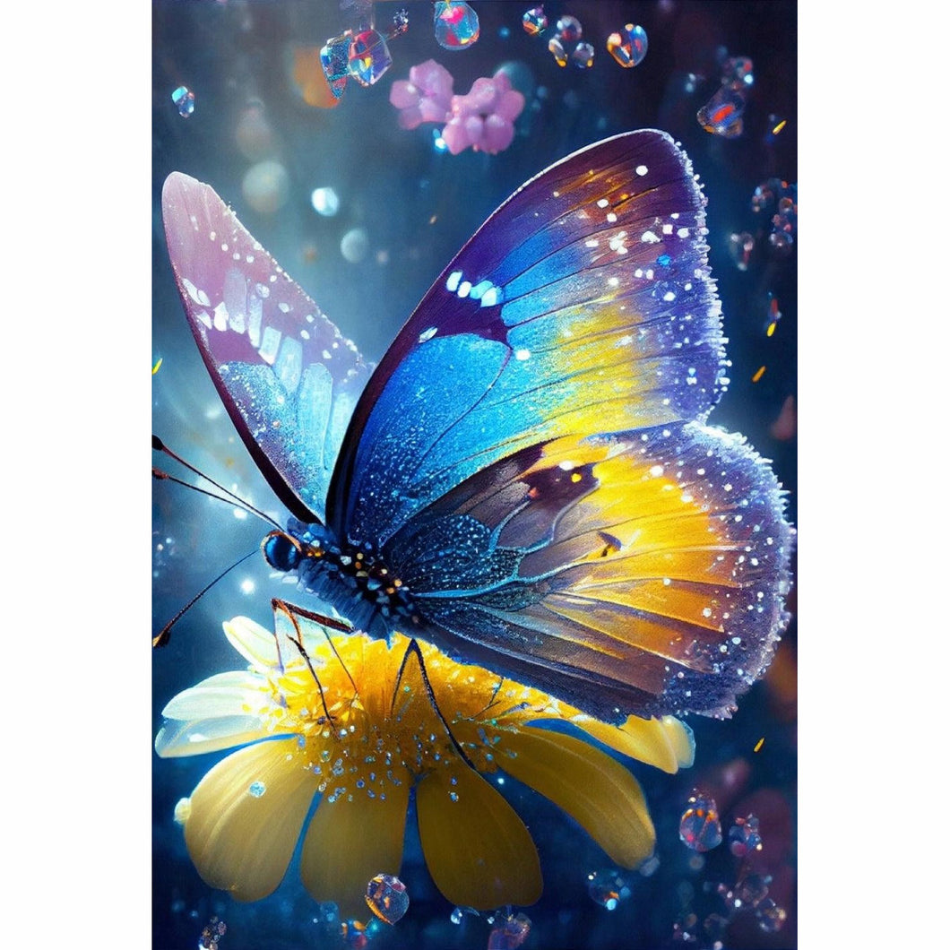 5D DIY Large Size Beautiful Butterfly Embroidery Art Wall 40x70CM/15.75x27.56inch