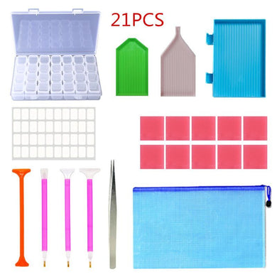 21 pieces 5d diamonds painting tools and accessories kits