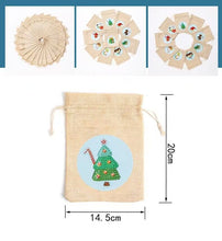 Load image into Gallery viewer, 24pcs Gift Bags DIY Diamond Painting Gift Bag Linen Candy Bag Christmas Reusable Foldable Storage Bag Diamond Art Painting Kit Xmas Party
