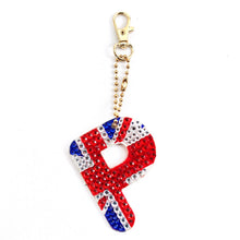 Load image into Gallery viewer, 1Pcs Letter Crystal Diamond Painting Acrylic Keychain DIY Double-sided Special-shaped Drill Key Ring Pendant Women Bag Accessory
