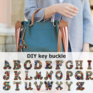 26 English Letter Keychain Pendant DIY Kits