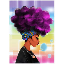Load image into Gallery viewer, Diamond Painting Purple Hair Girl
