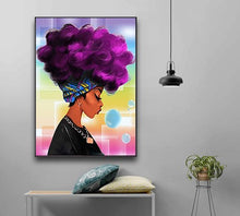 Load image into Gallery viewer, Diamond Painting Purple Hair Girl
