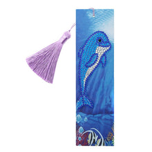 Load image into Gallery viewer, Special Shape Leather Bookmark Tassel Dolphin
