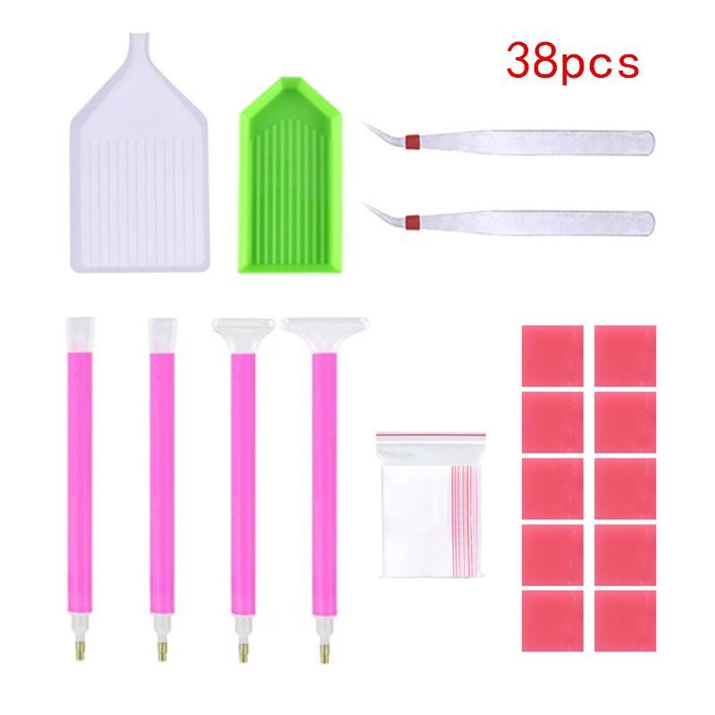 38 pieces 5d diamonds painting tools and accessories kits