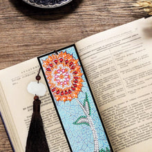 Load image into Gallery viewer, One Flower Leather Tassel Bookmark
