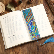 Load image into Gallery viewer, Diamond Painting Bookmark - Leather Tassel Elegant Peafowl
