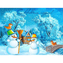 Load image into Gallery viewer, Two Snowman - 5D Diamond Painting Kit - 40x30cm
