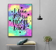 Load image into Gallery viewer, Diamond Painting I Love You To The Moon And Back

