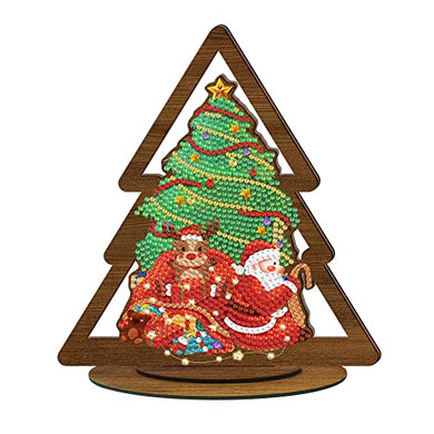 5D DIY Craft Santa Claus Ornaments Diamond Painting Christmas Deer Tree Knickknacks