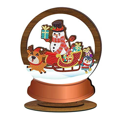 Wagon Snowman Christmas Gift Ornaments Diamond Painting Kit