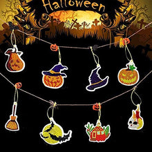 Load image into Gallery viewer, 10 PCS Halloween DIY Pumpkin Bat Ghost Hat Diamond Painting Kits Pendants for Halloween Party
