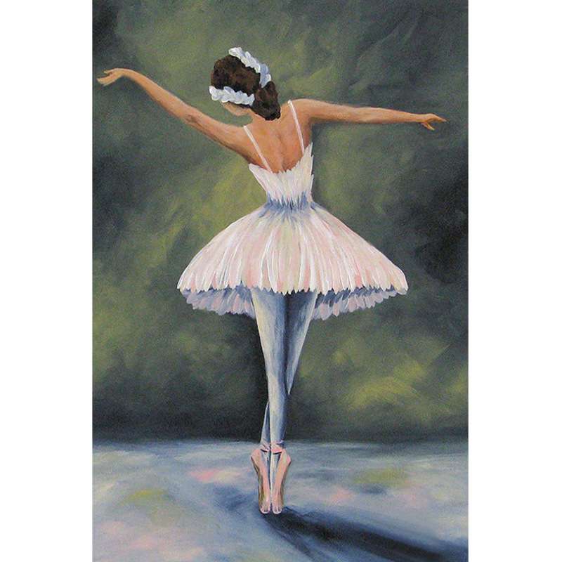 5D Diamond Painting Ballet Girl Dancer Back View