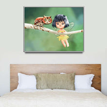Load image into Gallery viewer, 5D Diamond Painting On A Branch Girl Children&#39;S Room Diamond Jewelry
