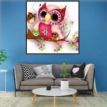 Load image into Gallery viewer, 5D Diamond Painting Owl Handmade
