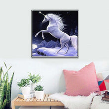 Load image into Gallery viewer, 5D Diamond Painting Snow Mountain Unicorn
