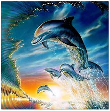 Load image into Gallery viewer, Dolphin-5D Diamond Painting Kits-30x30cm
