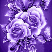 Load image into Gallery viewer, Flower Purple-5D Diamond Painting Kits-30x30cm
