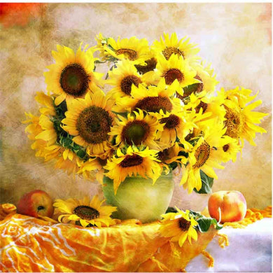Sunflower Vase-5D Diamond Painting Kits-30x30cm