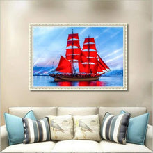 Load image into Gallery viewer, Red Sailing Boat
