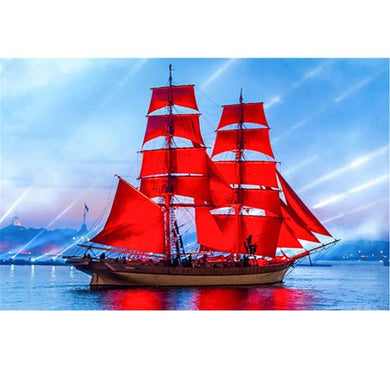 Red Sailing Boat
