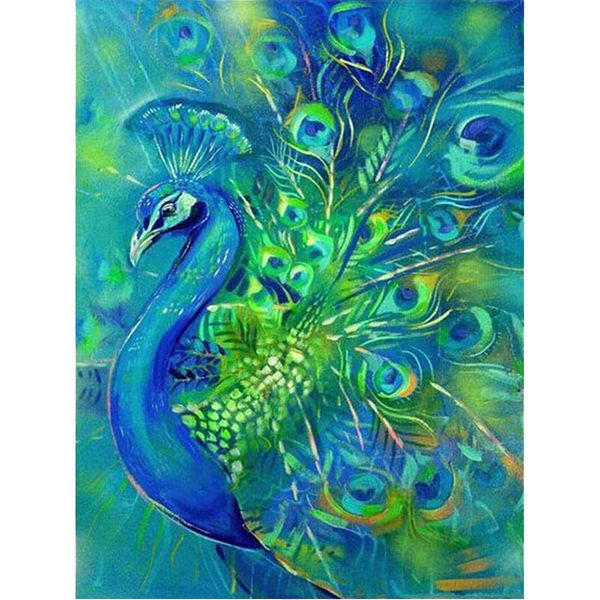 Diamond Painting Blue Peacock