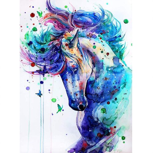 Diamond Painting Abstract Colorful Horse