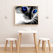 Load image into Gallery viewer, Diamond Painting Cat With Blue Eyes
