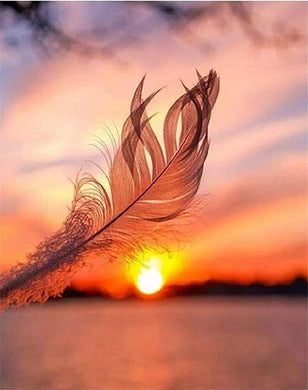 Diamond Painting Sunset Feather