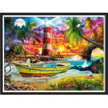 Load image into Gallery viewer, Diamond Painting Boat River
