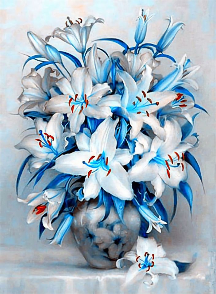 Diamond Painting Kits Lily Blue
