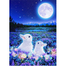 Load image into Gallery viewer, Diamond Painting Rabbit Blue Moon
