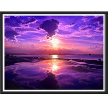 Load image into Gallery viewer, Diamond Painting Sunset Purple Cloud
